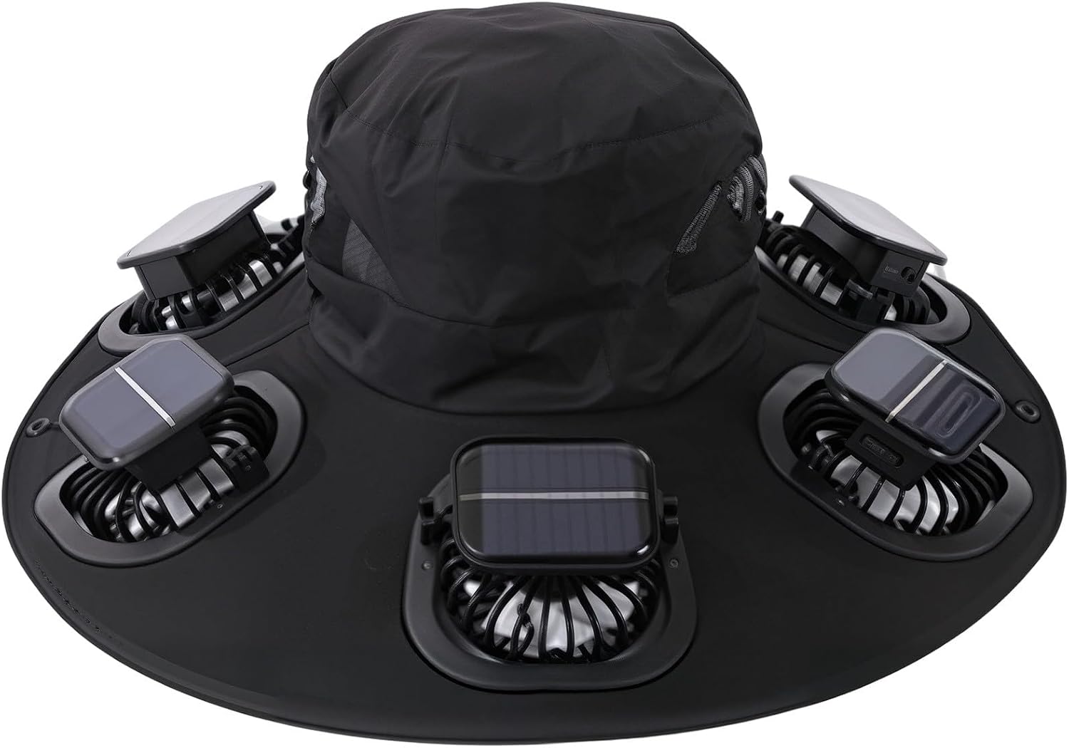 Fishing Hat - Cappello con 6 ventole solari, traspirante,