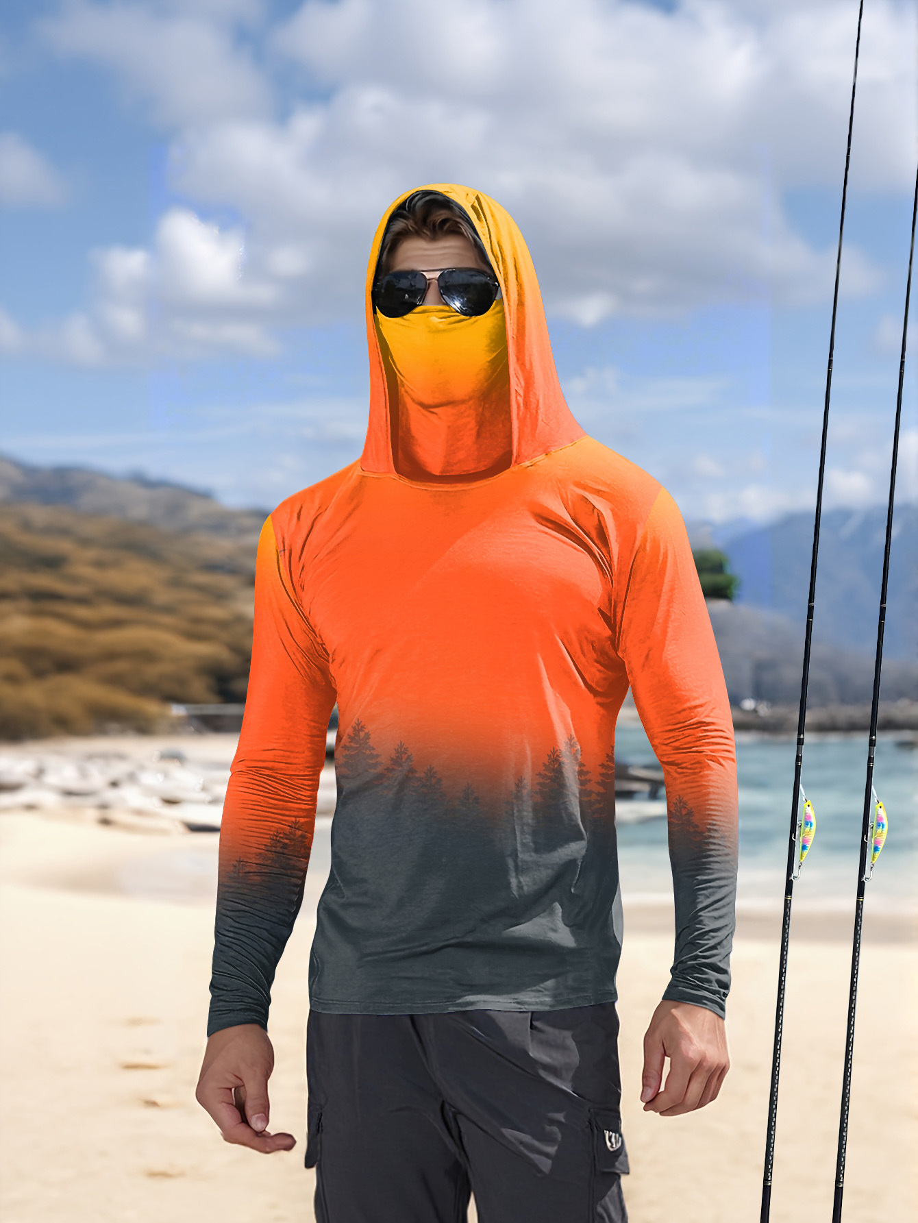 Fishing Hoodie - Felpa da Pesca con Cappuccio e