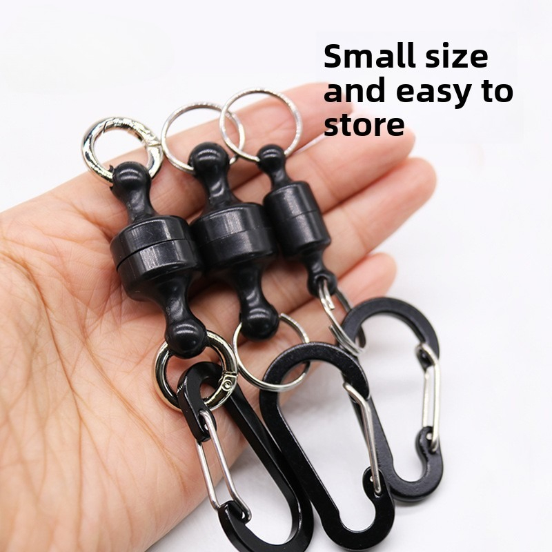 Fishing Gloves - Clip magnetica nera con fibbia per
