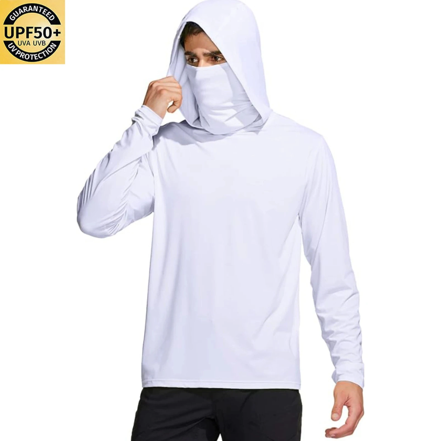 Fishing Mask Sun Protection - Camicia da Pesca con Cappuccio per