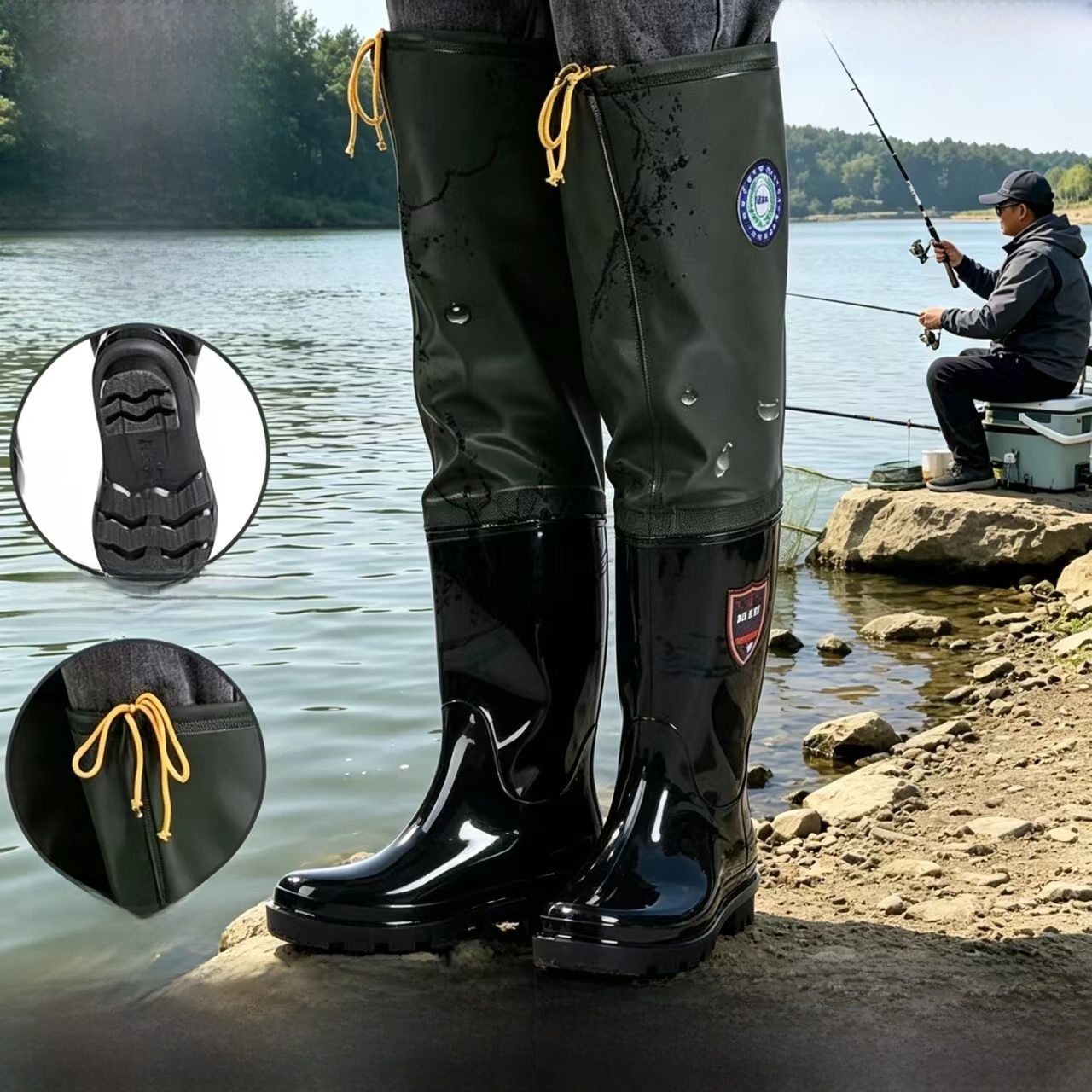 Fishing Pants Waterproof - Stivali da pioggia sopra il ginocchio,