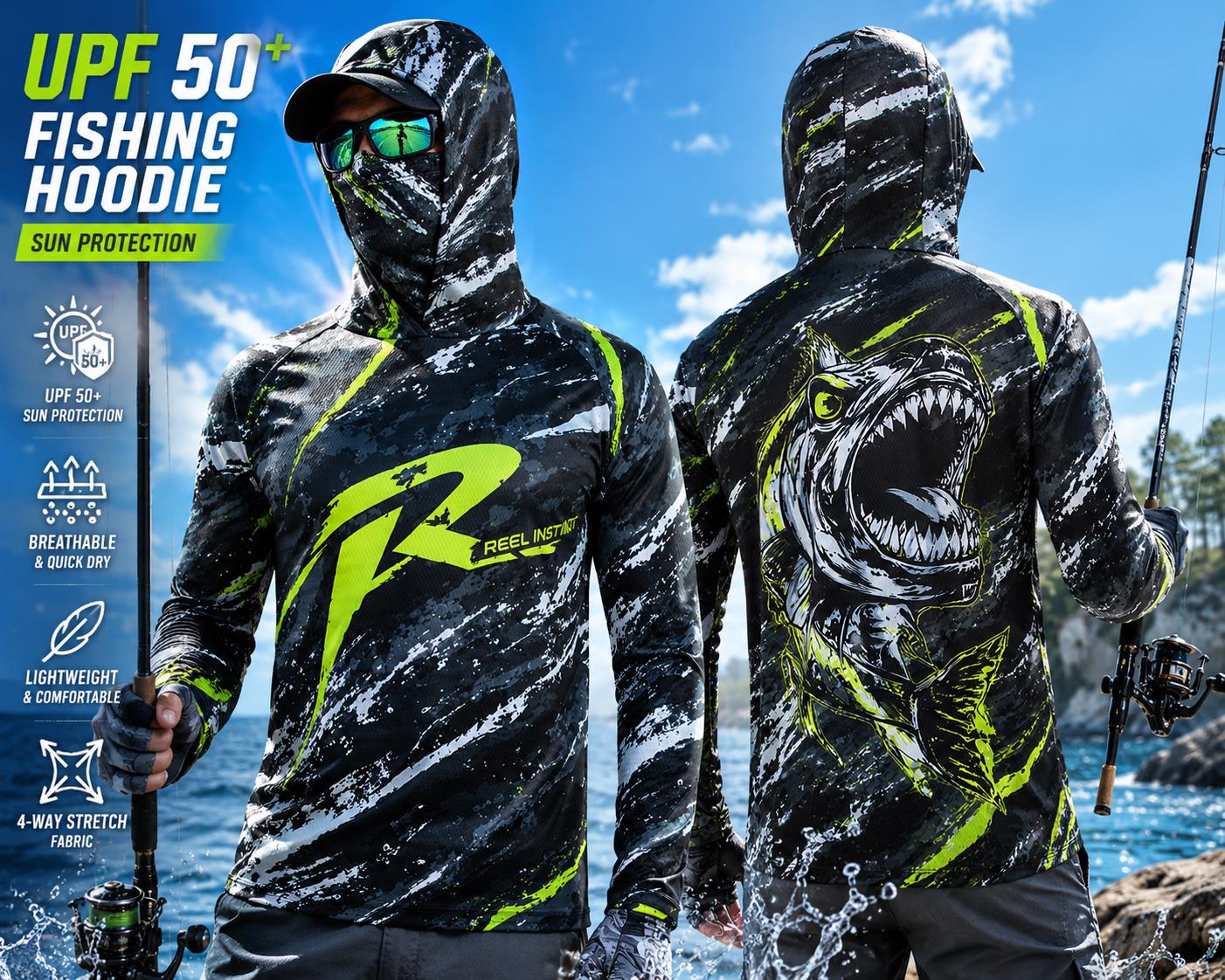 Maglia da Pesca Unisex a Manic - Fishing Mask Sun Protection recensione e prezzo