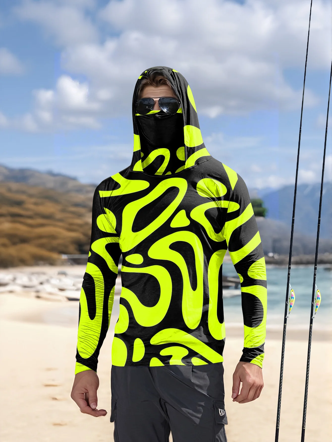 Maglia da pesca da uomo con ca - Fishing Mask Sun Protection recensione e prezzo